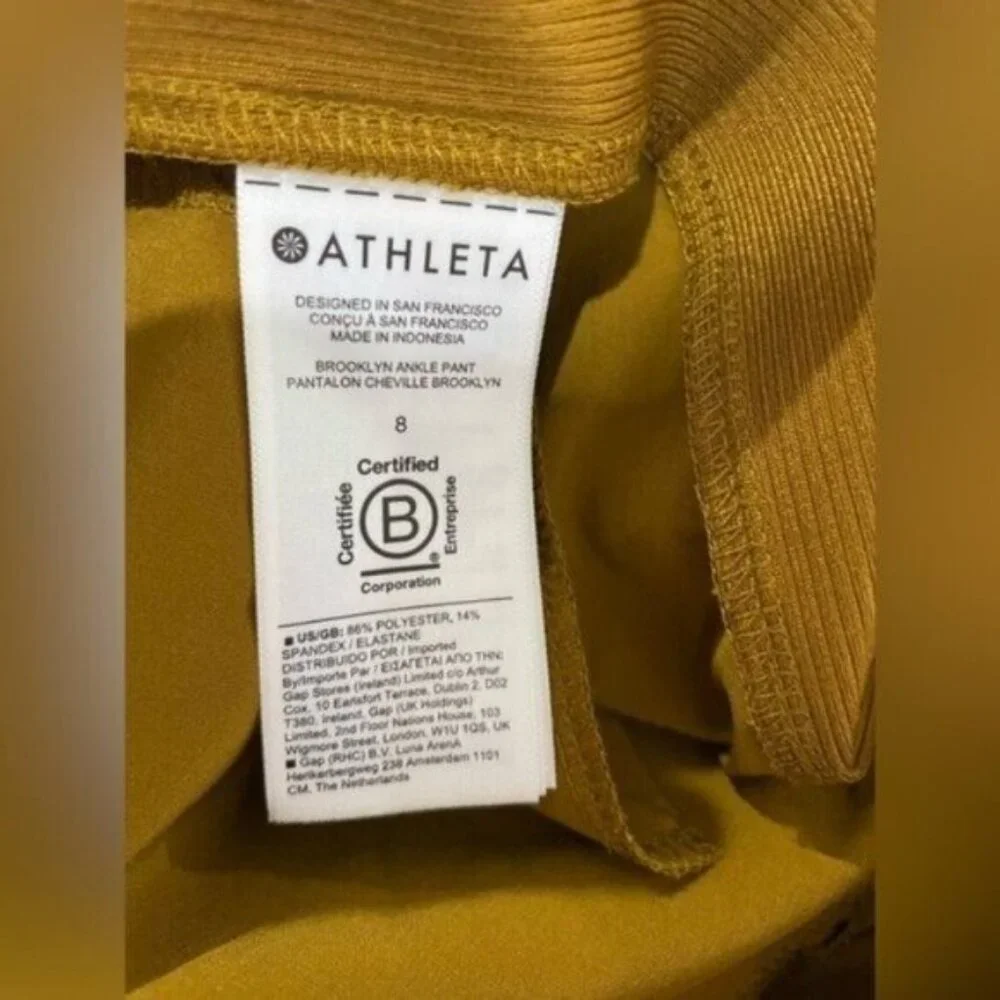 Athleta Brooklyn Ankle Pants Athleisure Preppy Neutral Stretch Straight Leg - Picture 8 of 10